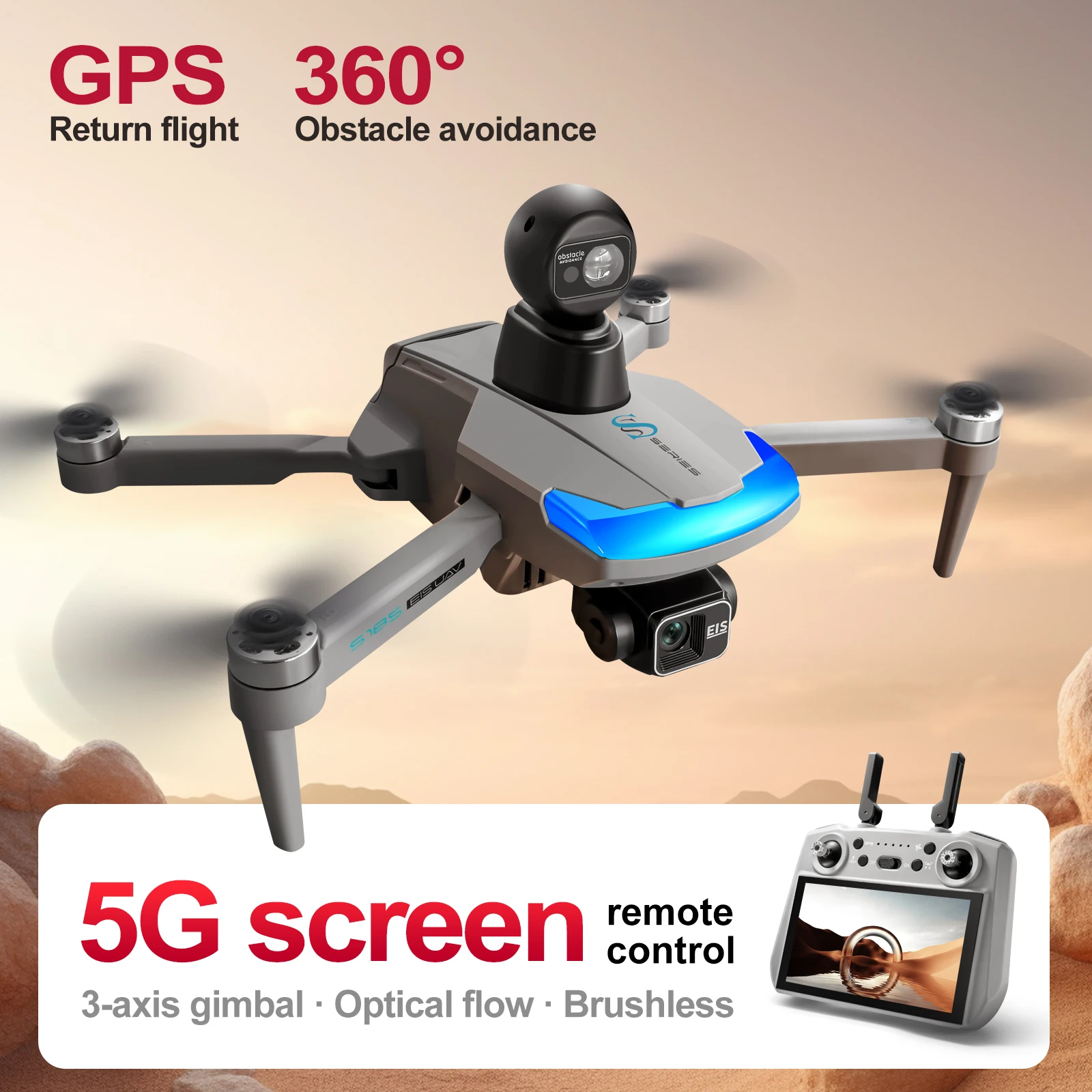 Drone Gps Mount - S185 Drone professionale 2.7K HD doppia