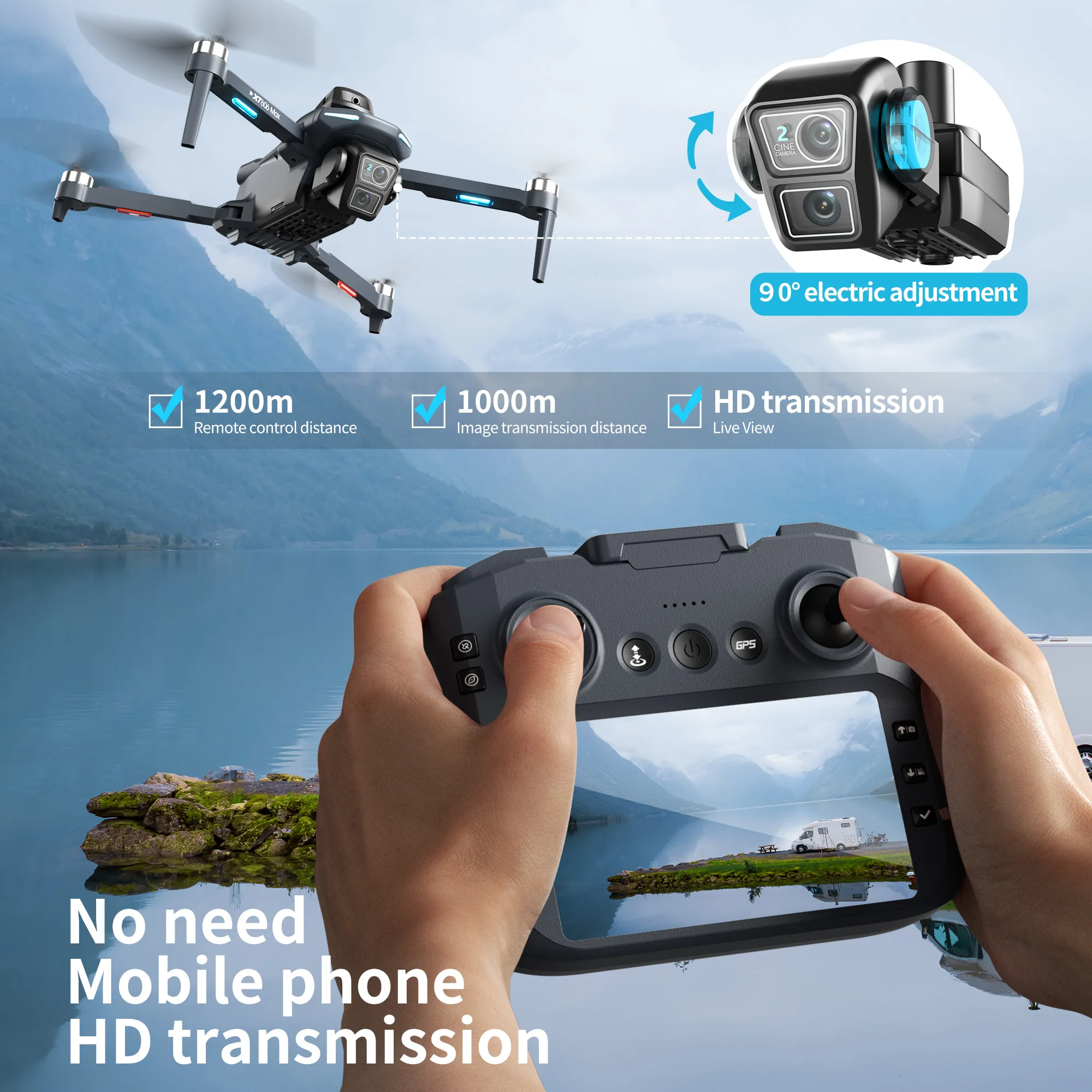 Drone Originale XT606 Professi - Drone Gps Mount recensione e prezzo